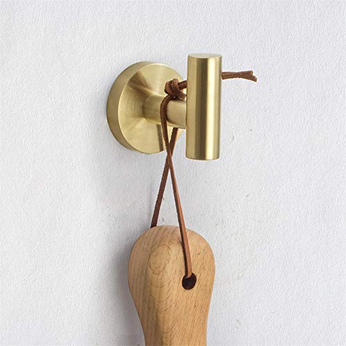 Nolimas Bathroom Towel Hooks SUS 304 Stainless Steel Coat Hook Round Clothes Towel Coat Robe Hook Cabinet Closet Door Sponges Holder for Bath Kitchen Garage Hotel,Wall Mounted,Brushed Gold,2Pack - color: 2pcs Brushed Gold