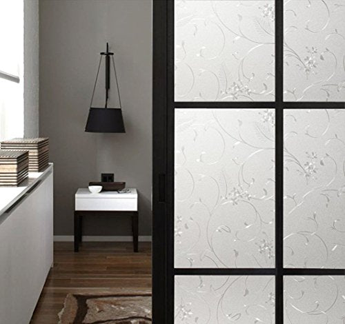 Window Privacy Film Static Cling Non-Adhesive Window Film Frosted Glass Bathroom Door Decoration Privacy Covering (17.7"x 78.7")