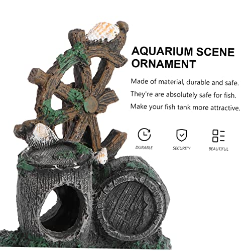 NOLITOY Aquarium Resin Ornament for Fish Tank Decoration Creative Landscape Adornment for Aquatic Habitats Safe for Fish Tank Aesthetics Unique Rustic Design