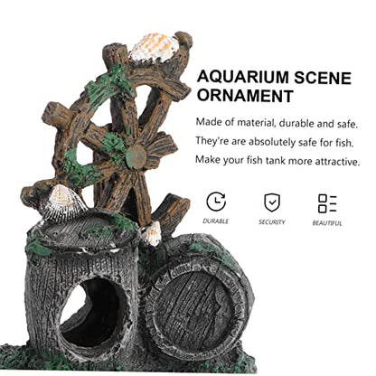 NOLITOY Aquarium Resin Ornament for Fish Tank Decoration Creative Landscape Adornment for Aquatic Habitats Safe for Fish Tank Aesthetics Unique Rustic Design