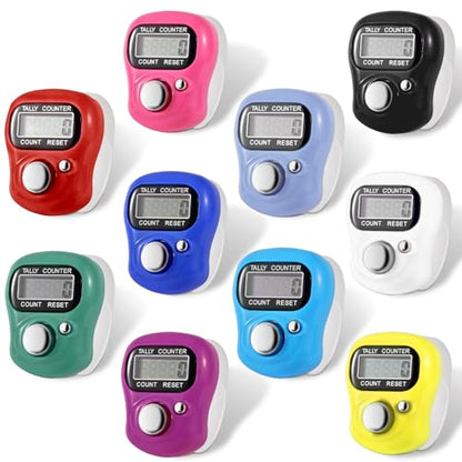 TESEAS Electronic Finger Counter, 5-Digit Number Count Hand Tally Clicker - color: 10pcs