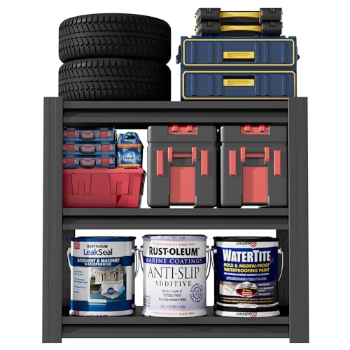 3-Tier Metal Fish Tank Stand, 34" W x 18" D x 31.5" H, Adjustable Heavy Duty Aquarium Rack, 660 lbs Capacity, Black (Black) - color: Black