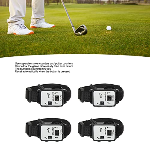 Swing Stroke Counter 4 Pack | Manual Score Keeper Watch for Players | Portable Wrist Monitor with Putting & Stroke Count | Lightweight Plastic Design