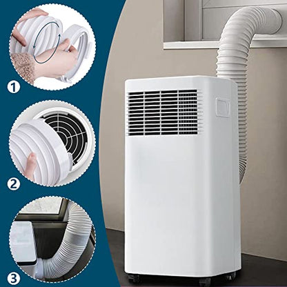 5.9 Inch Portable Air Conditioner Exhaust Hose Coupler Mobile Air Conditioning Accessories for AC Exhaust Hose Coupler Extension (White Circular) - color: White Circular