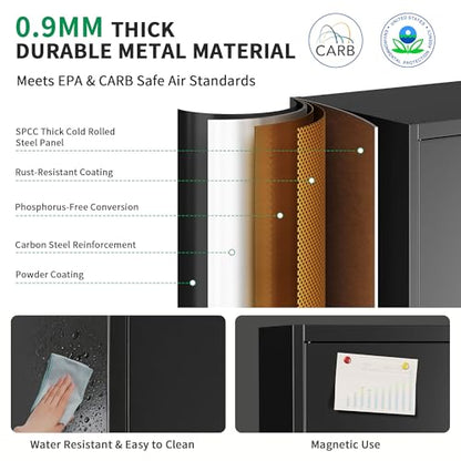 Metal Storage Cabinet with Locking Doors, 35.4" Steel Locker Organizer with Adjustable Shelves, Garage Utility Cabinet for Home, Office, Shop, and School - size: 35.4"H x 31.5"W x 15.7"D