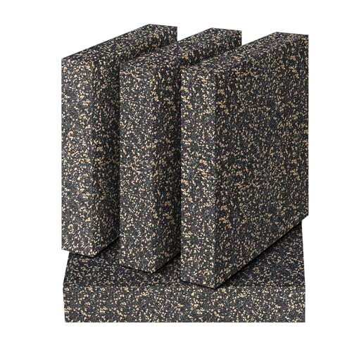 Thick Rubber-Cork Anti Vibration Pads, 4 x 4 x 1 Inches 4 Pcs Cuttable Sound Isolation Mats, Non Slip Dampening Blocks, Shock Absorbing Padding Feet for Air Compressor Washing Machine Treadmill - size: 4"x4"x1", 4pcs