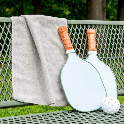 S&T INC. Microfiber Gym Towels, 3 Pack, 16" x 27", Light Grey | Absorbent and Lightweight, Quick-Dry, Compact for Gym Bag, Yoga and Travel, Machine Washable - color: Light Grey