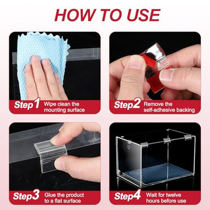 MECCANIXITY Acrylic Flexible Hinges Plastic Self-Adhesive Small Clear Hinge 45 x 35 mm Continuous Piano Folding Hinges for Aquarium Lid Display Stand Pack of 8 Transparent - size: 45 x 35 mm