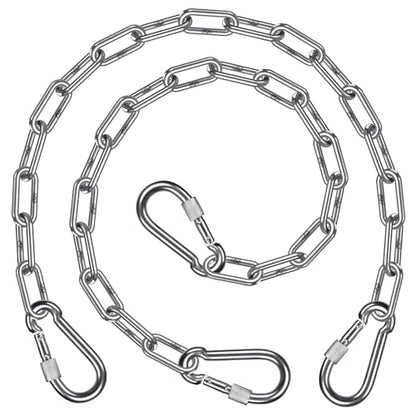 SELEWARE Stainless Steel Punching Bag Chain with Carabiners - color: 20" Chain – 2 Pack