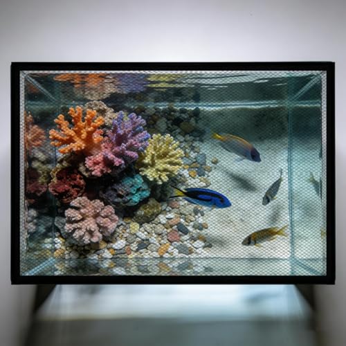 Fish Tank Cover – Magnetic Mesh Lid Guard, Anti Escape Netting, Invisible Cuttable Design Protector | Reliable Safety Solution for Fresh-Water Saltwater Aquarium Protection Use - size: 80*40cm