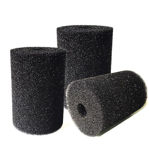 3 Pack Foam Filter Sponges for Canister Filters for Aquaclear 70/110 Filters X-Large Overflow Filter Box Intake Round Pre-Filter 5.91" x 4.13"