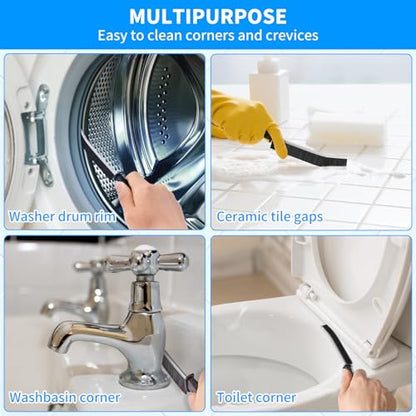 4TH Crevice Cleaning Brush Set–Household Deep Cleaning Supplies, Perfect for Small Spaces, Grout, and Tough Tasks -12 Pack
