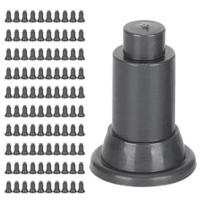 SUNGOOYUE Aquarium Isolation Board Support Feet PVC Divider Holder 100PCS 2cm Outer Dia 1cm Inner Dia 2.8cm Height for Fish Tank Partition Support Stable Placement (Black) - color: Black