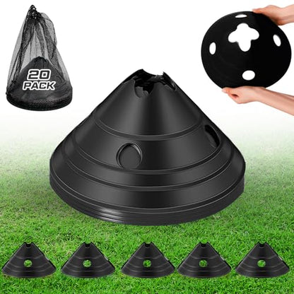 Jumbo Soccer Cones Big Training Disc Cone - color: Black