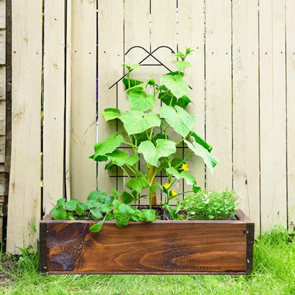40" Metal Garden Trellis for Climbing Plants, 4 Pack Large Plant Trellis for Potted Plants, Indoor Outdoor Black Garden Trellis for Vines, Cucumbers, Flowers, 16.5" Wide - size: 40 inch