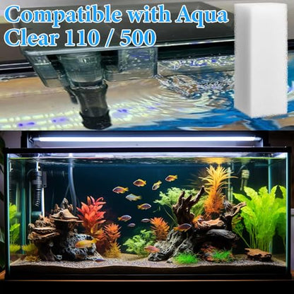 6 Pcs Replacement Foam Filters Compatible with Aqua-Clear 110/500 A623 Aquarium Filter Foam Insert Sponge Pads