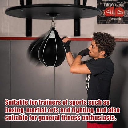 Wall Mounted Speed Bag Platform with Speed Ball, Heavy Duty Iron Boxing Training Kit for, Punching & Coordination, Home Gym Workout Equipment