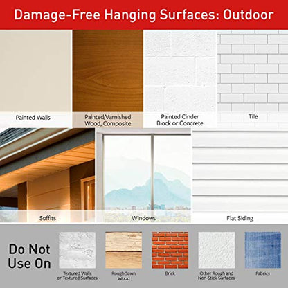 Command Outdoor Metallic Bronze Hooks, 3 Hooks, 4 Strips - style: 3 Hooks, 4 Strips