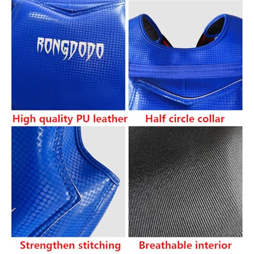 Karate Boxing Martial Arts Kickboxing Training Taekwondo Sparring Body Chest Protector Set - color: Only Chest Red, size: Medium
