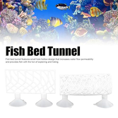 Asixxsix Betta Fish Tunnel, Hollow Design Betta Sleeping Tube Betta Tunnel Swim Tube, Shrimp Guppies Hideout Betta Shelter Toys, Betta Fish Accessories Decorations (White)