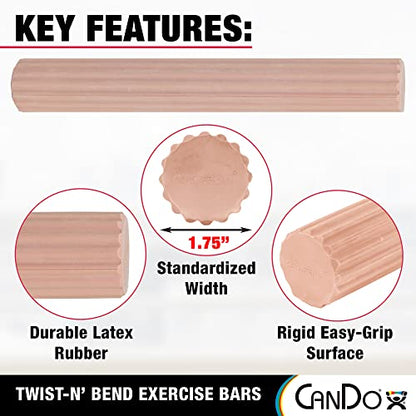 CANDO 10-1510 Tan Twist-n-Bend Hand Exerciser, XX-Light Resistance - style: 1) XX-Soft