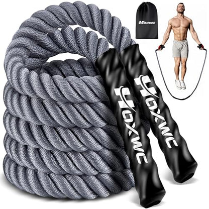 HOXWC Jump Rope, Weighted Jump Rope for Fitness, Heavy Skipping Ropes for Men Women, Home Gym Workout Equipment Set, Suitable for Boxing, Cardio, Training Muscles, Full Body Exercise Weight Loss at Home - style: 3LB