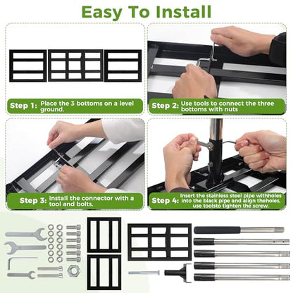 Lawn Leveling Rake, 45"x10" Stainless Steel Lawn Leveler with 76" Adjustable Handle, Heavy-Duty Yard Leveling Rake for Garden, Golf Course, Farm, Pasture, Professional Lawn Care Tool - style: 45"x10" Leveling Rake