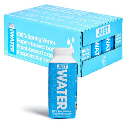 JUST Water - 100% Spring Water, Naturally Alkaline, 8.0 pH - Plant-Based, BPA Free, Sustainable and Fully Recyclable Boxed Water Bottle - Eco-Friendly - 11.2 Fl Oz (Pack of 24) - size: 11.2 Fl Oz (Pack of 24)