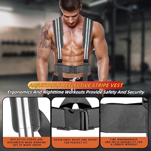 Heavy Duty Push Pull Weight Sled with Harness for Speed Training