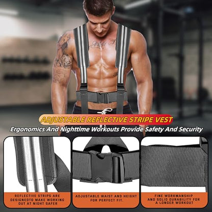 Heavy Duty Push Pull Weight Sled with Harness for Speed Training
