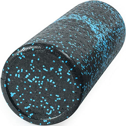 JFIT High Density Foam Roller – EPP Deep Tissue Massage Roller for Muscle Recovery, Myofascial Release & Stretching - color: Speckled Blue, size: 18-Inch