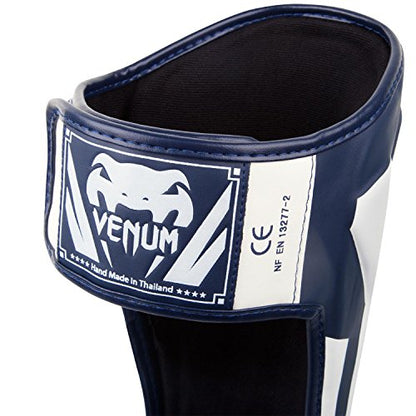 Venum Elite Standup Shin Guards - color: White/Navy Blue, size: X-Large