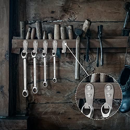 CGBE Coat Hooks for Wall, 4 Pack Stainless Steel Heavy Duty Outdoor Hooks - color: Silver