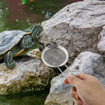Beaupretty 2pcs Stainless Steel Reptile Sand Shovel Sifter Litter Cleaner for Terrarium Substrate Bedding Maintenance