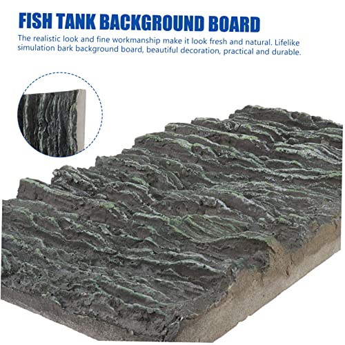 Happyyami 1pc Vertical Grain Aquarium Background Board Terrarium Backdrop for Reptile Tanks No Bad Smell Chic Decorative Landscape for Fish Tanks Living Room Decor