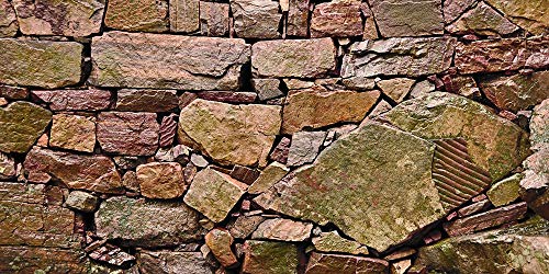Water Stone Aquarium Background Poster PVC Fish Tank Decorations Landscape (72" x 20"/ 183 x 51cm) - size: 72" x 20"/ 183 x 51cm