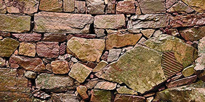 Water Stone Aquarium Background Poster PVC Fish Tank Decorations Landscape (48" x 18"/ 122 x 46cm) - size: 48" x 18"/ 122 x 46cm