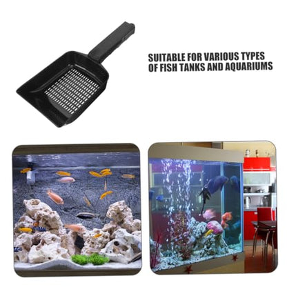KICHOUSE 2pcs Fish Tank Gravel Cleaning Shovel Aquarium Sand Scoop for Effortless Maintenance Lightweight Design for Freshwater and Aquariums