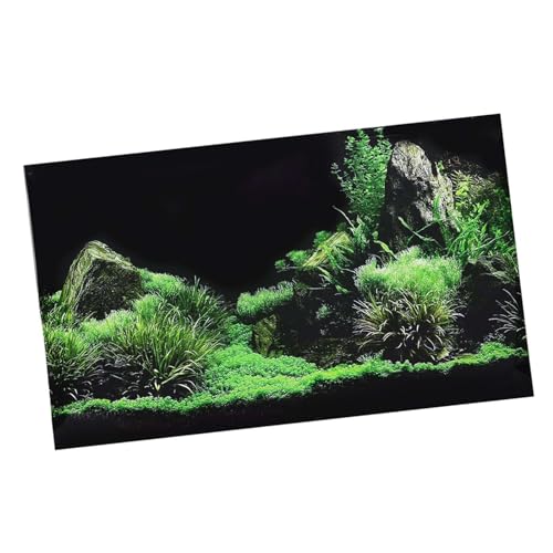 Akozon Fish Background, 55 Gallon Aquarium Decoration Sticker, DIY Seafloor Water PVC Sticker for Aquarium (91 * 50cm)