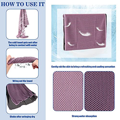 BBTO Pcs Cooling Towels 32'' x 12'' Microfiber Sweat Towel - color: Mixed Colors
