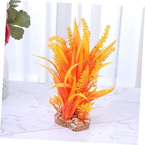 BESPORTBLE Artificial Aquarium Grass Plant Decor Lifelike Water Plant Ornament for Freshwater Saltwater Tanks Easy to Clean Look for Fish Safety