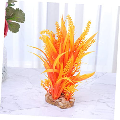 BESPORTBLE Artificial Aquarium Grass Plant Decor Lifelike Water Plant Ornament for Freshwater Saltwater Tanks Easy to Clean Look for Fish Safety
