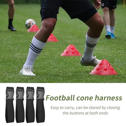 Football Cone Straps Foldable Disc Carrier Harness