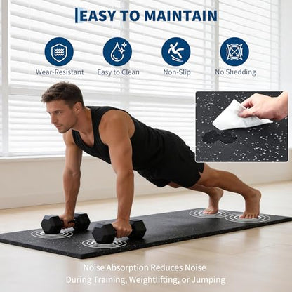 0.56-Inch Thick 48 Sq ft Exercise Equipment Mats | 12 Tiles Interlocking High-Density EVA Foam Rubber Puzzle Gym Flooring for Home Gym & Heavy Weight Workouts, 24 x 24 in Black/Gray
