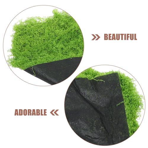 BESPORTBLE Artificial Moss Mat - Realistic Light Green Fake Grass Turf for Outdoor Landscaping, Window Display, Miniature Fairy Gardens, Easy to Install & Maintain