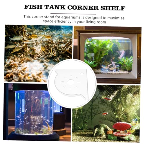 Aquarium Corner Storage Shelf Organizer for Fish Food and Supplies Desktop Divider for Efficient Aquarium Accessory Management
