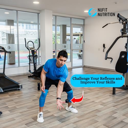 NuFit Sports Reaction Speed and Agility Training Ball - Baseball, Soccer, Volleyball, Basketball, and Tennis Reflex Trainer Equipment One Size