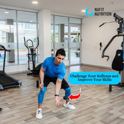 NuFit Sports Reaction Speed and Agility Training Ball - Baseball, Soccer, Volleyball, Basketball, and Tennis Reflex Trainer Equipment One Size