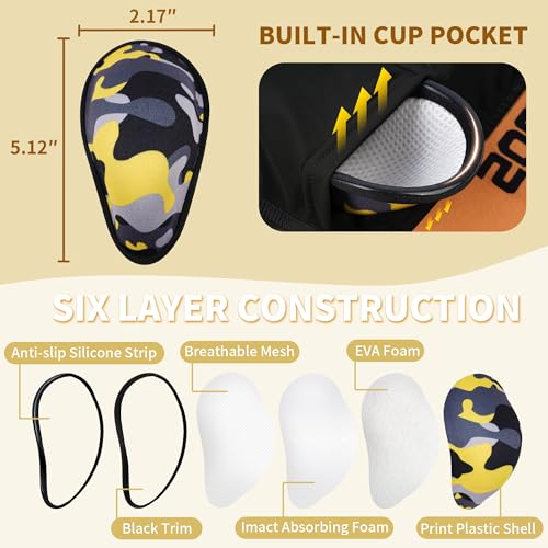 Soared Youth Baseball Cup Ages 7-12 Non-Moving Boys Sports Cups - color: Yellow