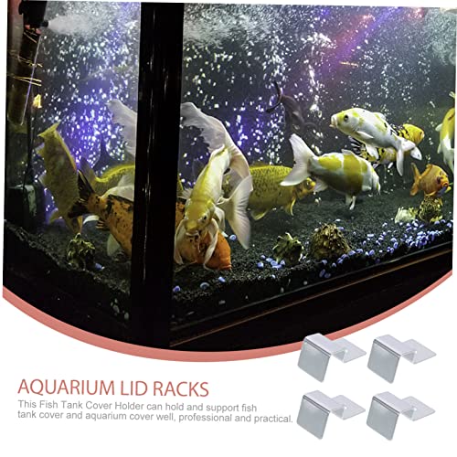 FOMIYES 16pcs Stainless Steel Fish Tank Lid Holders Aquarium Glass Cover Clips Support Bracket for Thick Glass for Fish Tank Accessories